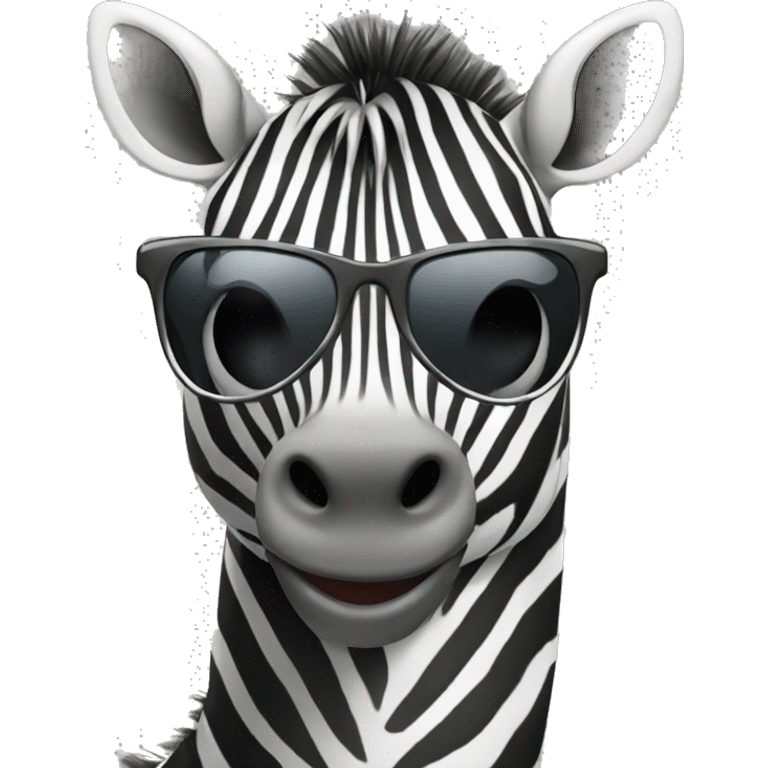 Zebra with sunglasses emoji