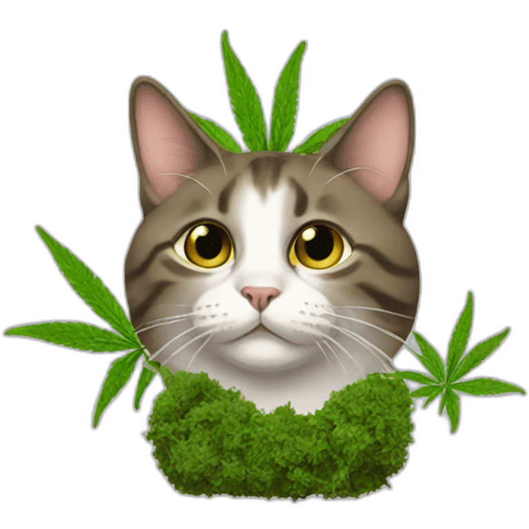 cat weed emoji