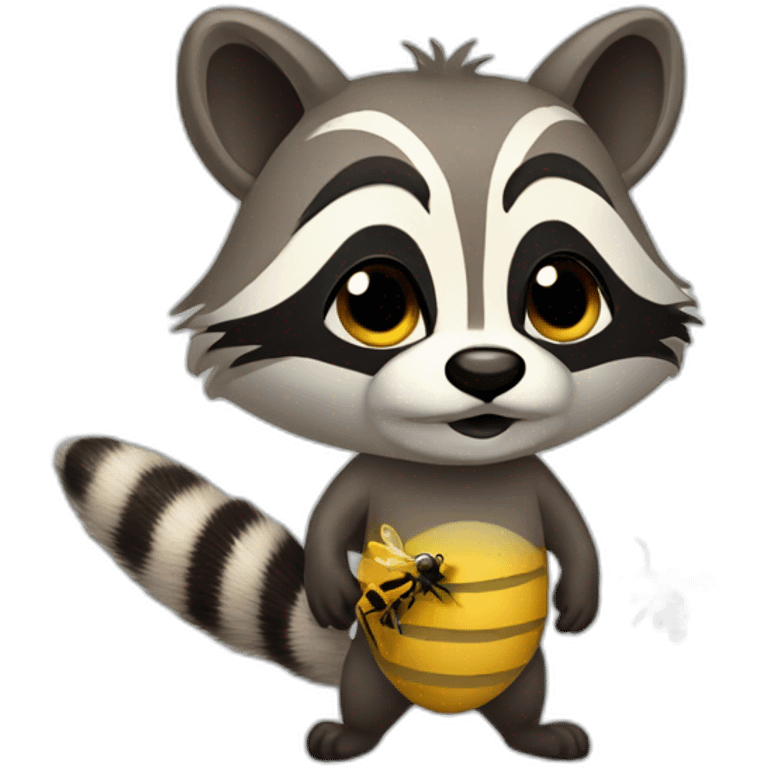 racoon killing gentle bees emoji