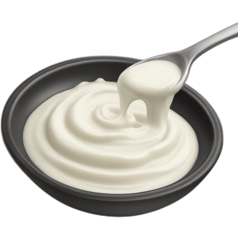 white sauce in a dipping dish emoji