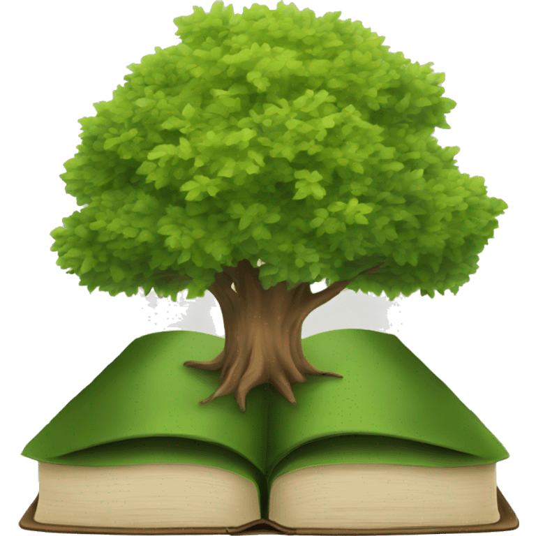 a book with a tree emoji