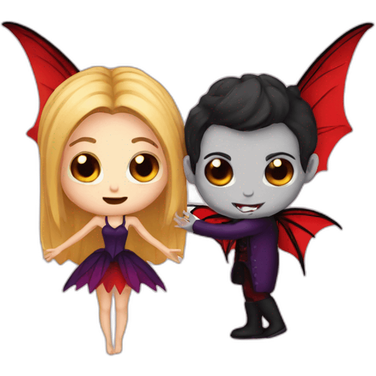 Fairy in love with a vampire emoji