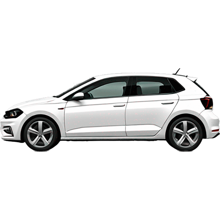 volkswagen polo 2020 r line white from the side full vehicule emoji