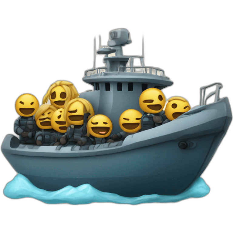 krew of a ship in protecting suit  emoji