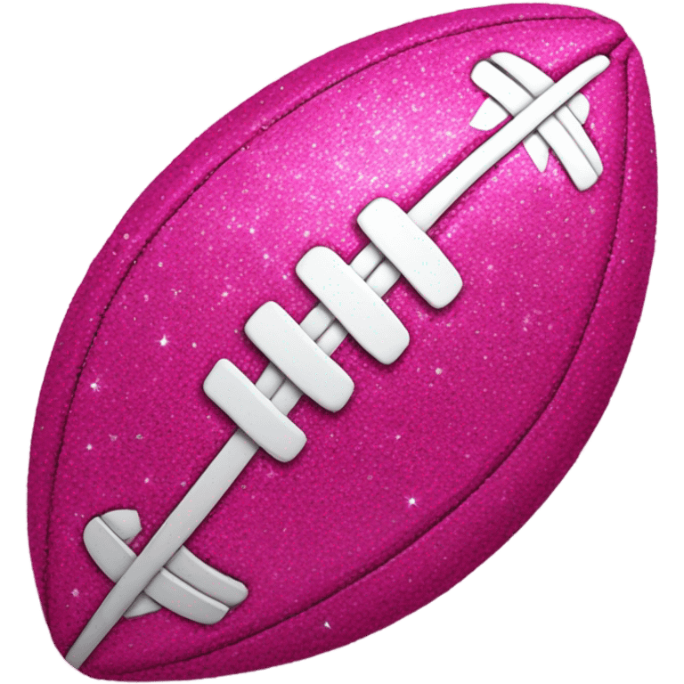 Hot pink glitter football with glitter  emoji