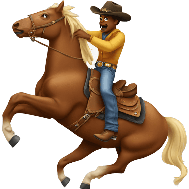 cowboy on a bucking horse emoji