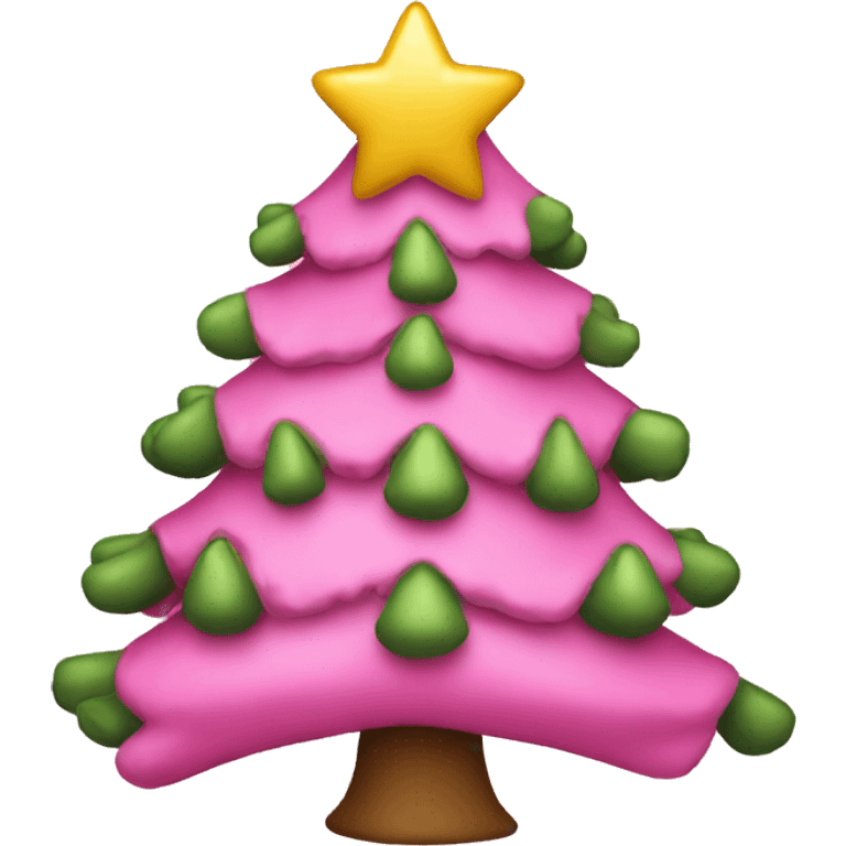 pink christmas tree  emoji