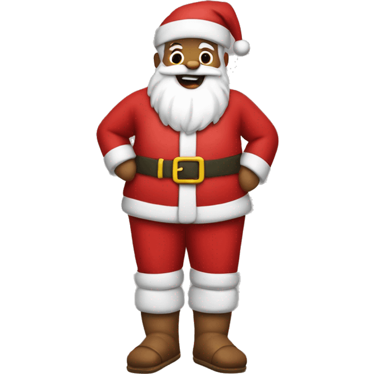 santa wearing flip flops emoji