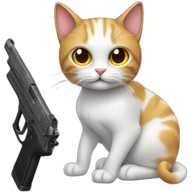 cat with a gun emoji