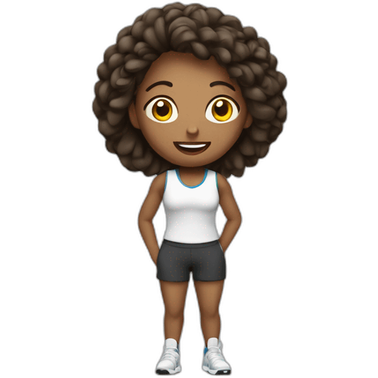 Women en voyant son corps en entier en tenue de sport emoji