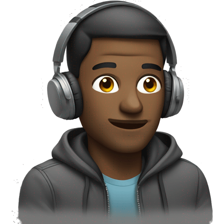 Guy in headphones chilling  emoji