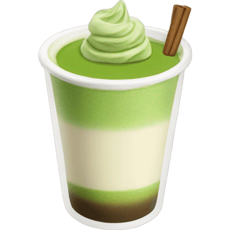 Realistic matcha latte  emoji