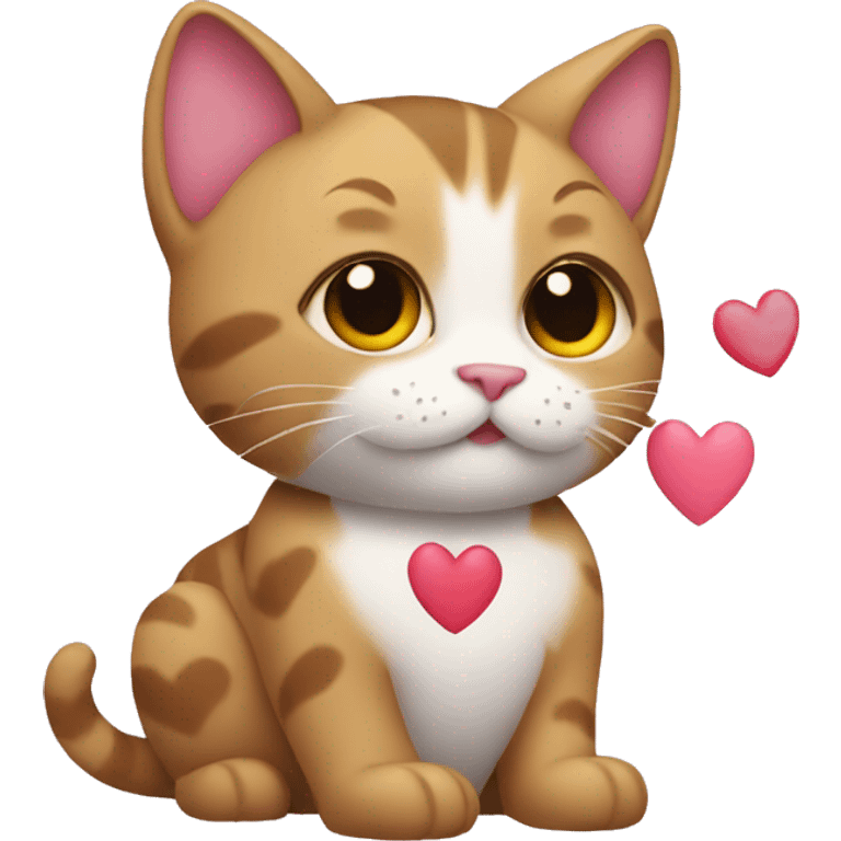 cat with hearts emoji