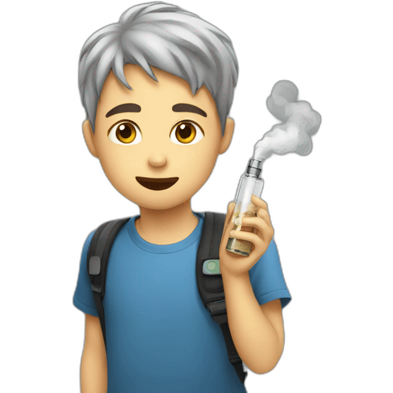 vaping kid emoji