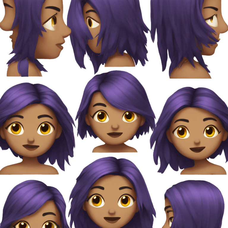 Raven , purle hair emoji