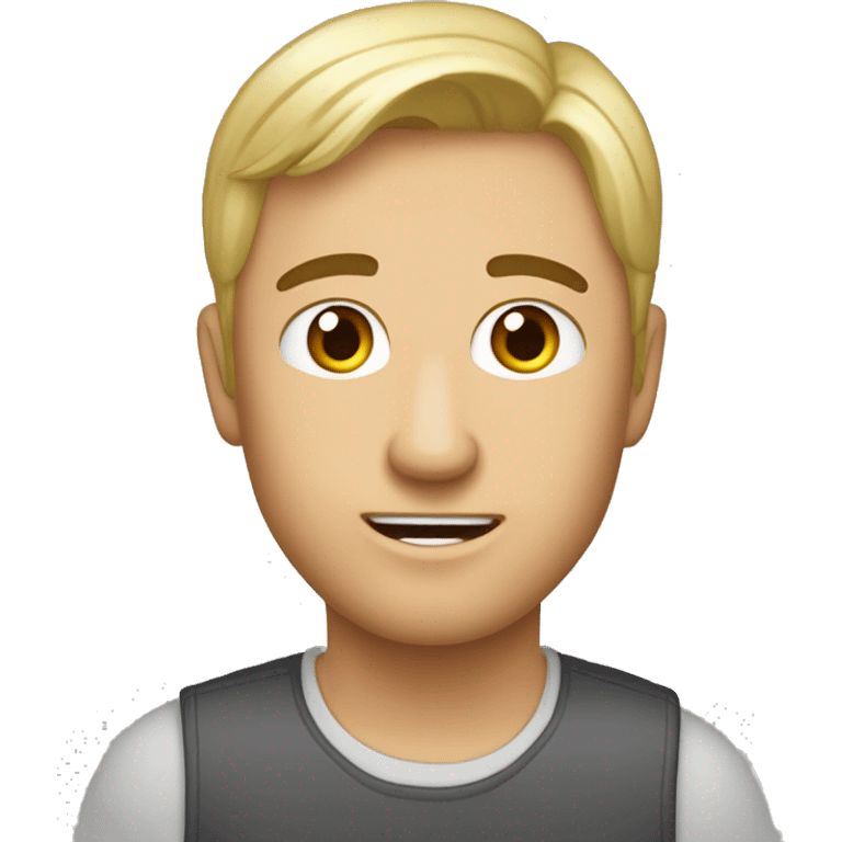 Уставшая белая  девушка студентка учится среди книг и компьютера   emoji