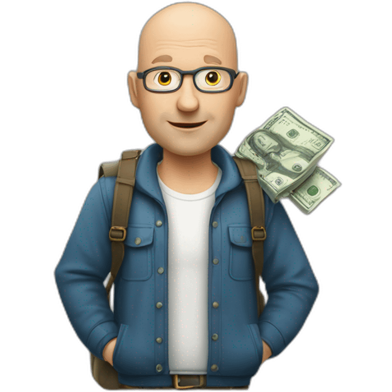 middle-aged-balding-swedish-man-carrying-a-bag-of-money-with-dollar-signs-on-it emoji