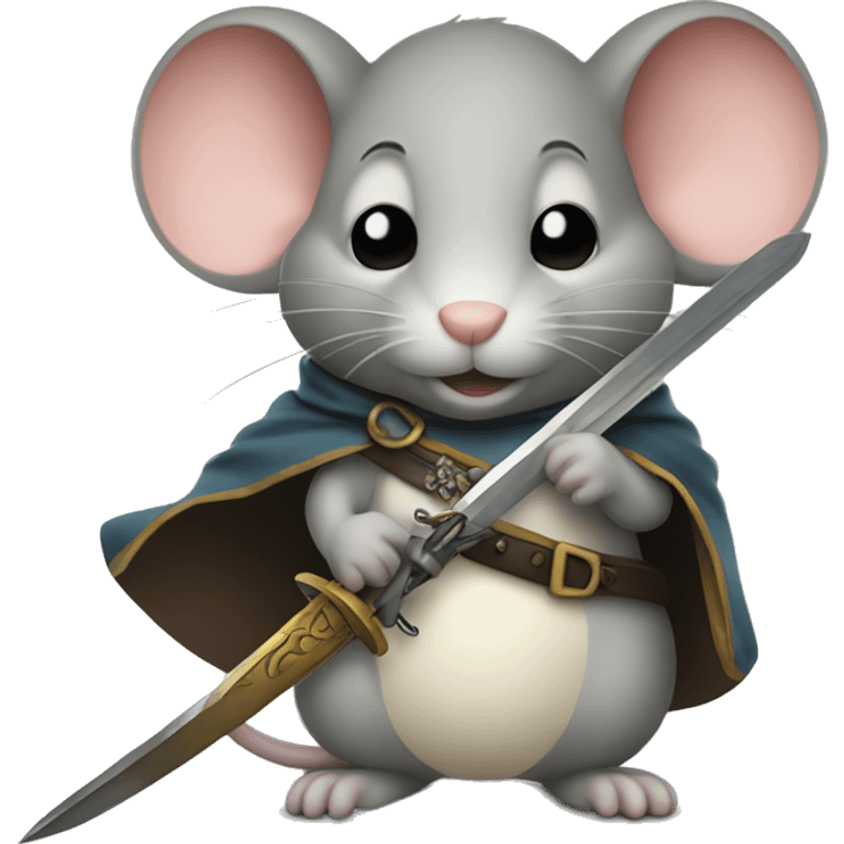 a mouse with a sword emoji