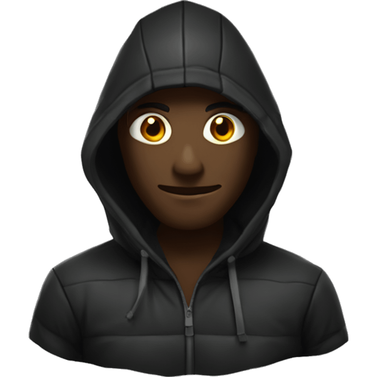 Homme Noire avec une cagoule nocta emoji