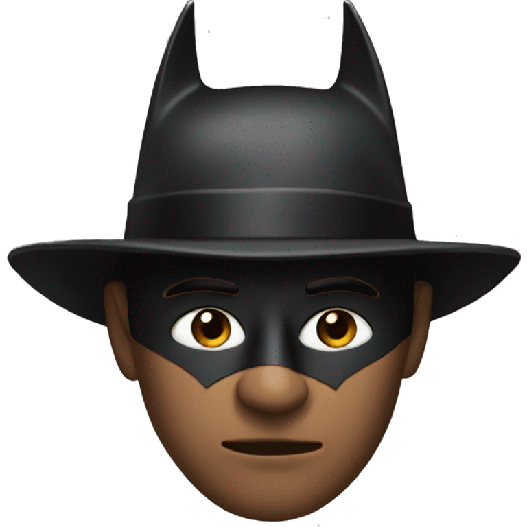 Batman with sideways hat on emoji