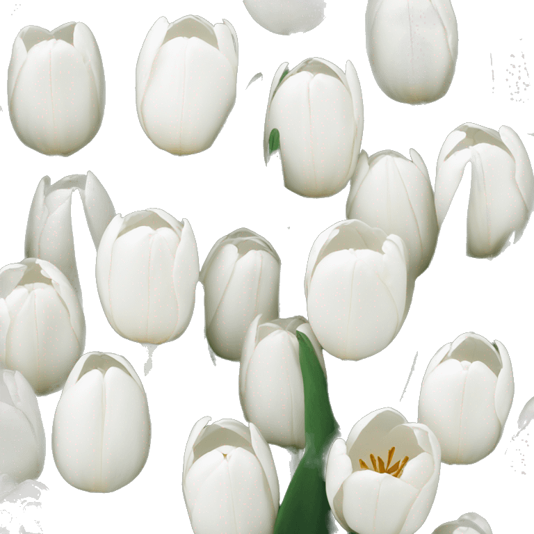 White tulips emoji