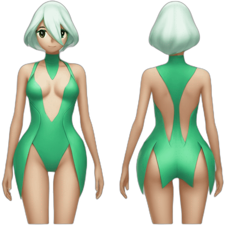 Gardevoir micro swimsuit backshot emoji