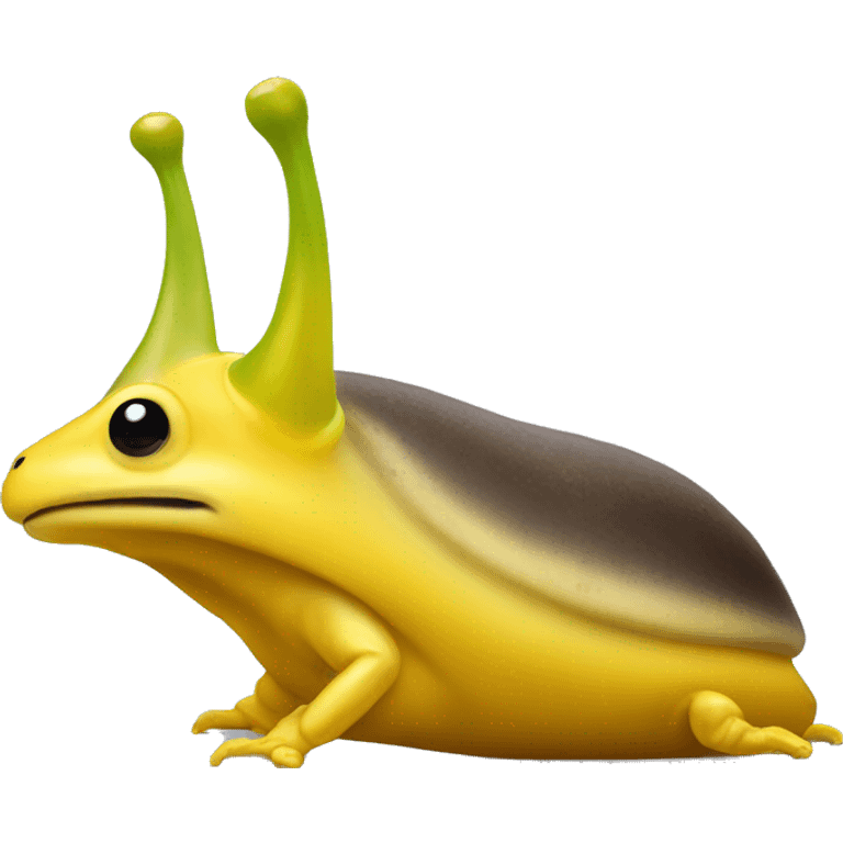 banana slug with gradation cap on head emoji