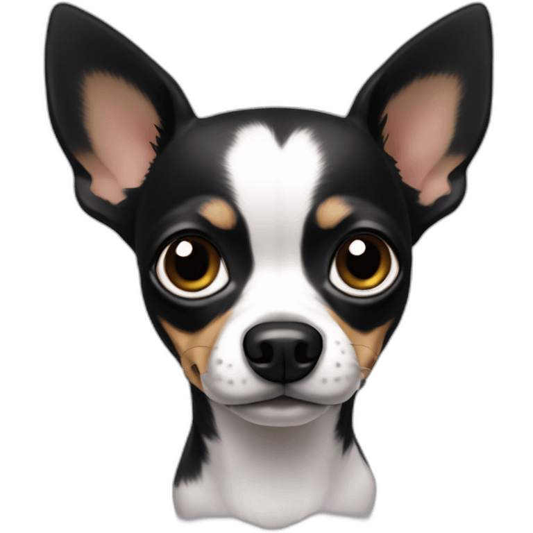 Chienne noire chihuahua emoji