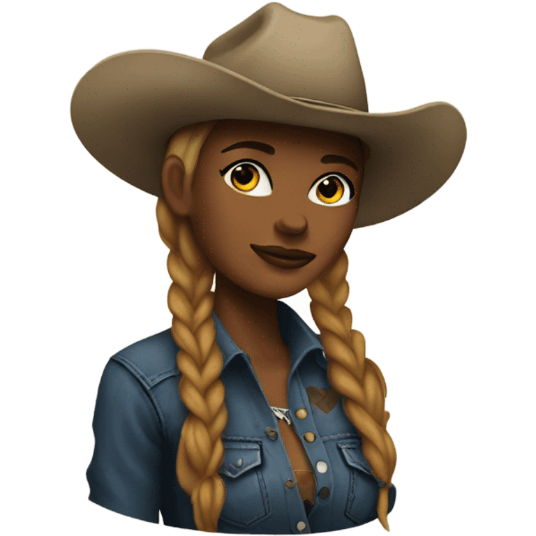 Cowgirl with tattoos emoji