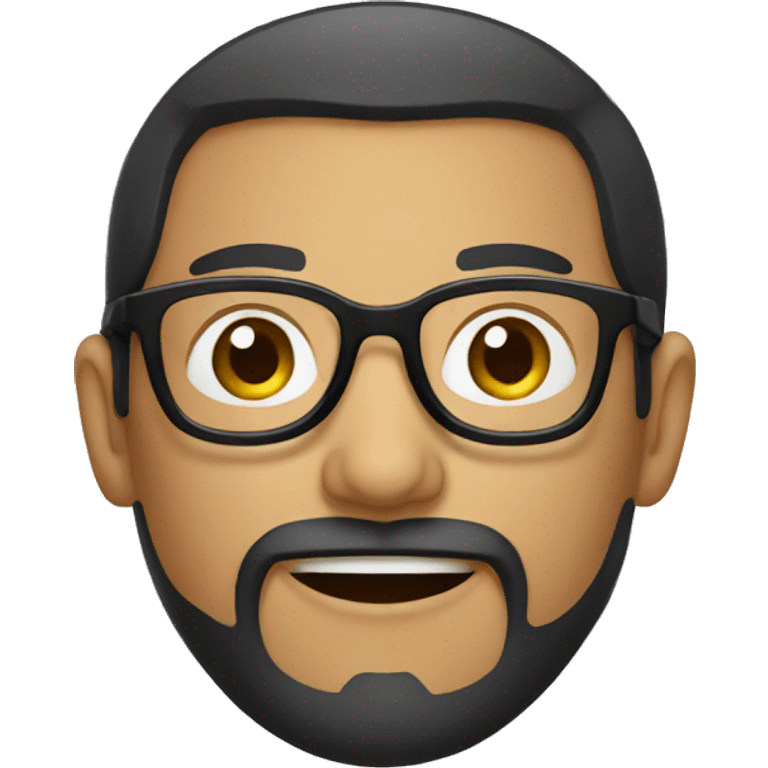 Indonesian man with little beard and glasses emoji