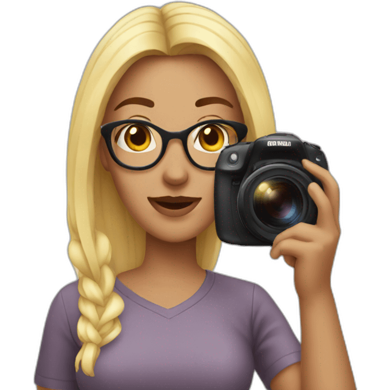 woman big camera selfie emoji