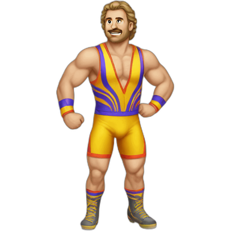 vintage colorful wrestling clothes for white men emoji