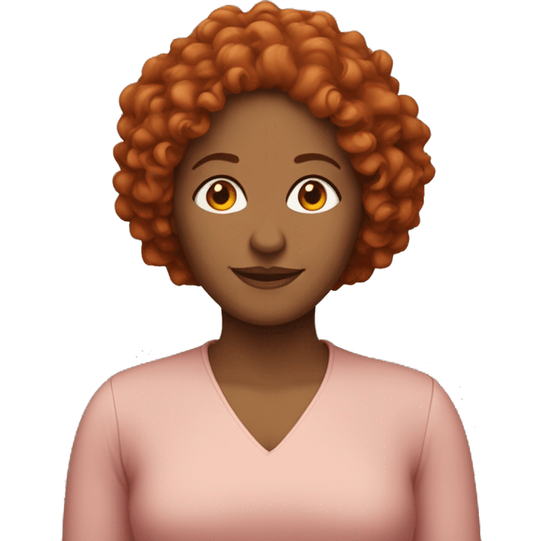 red curly Middle-aged woman emoji