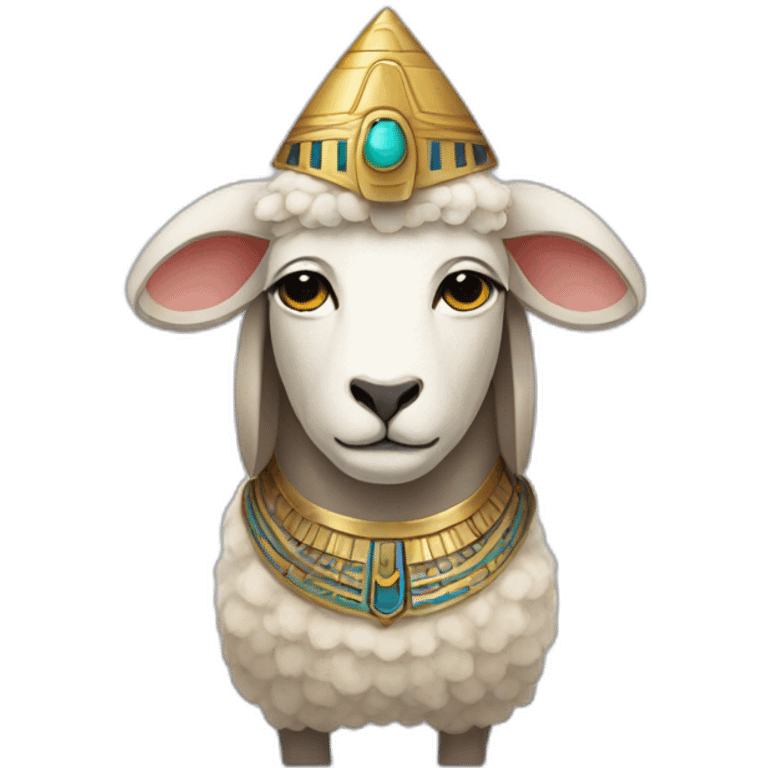 Sheep dress like an egyptian emoji