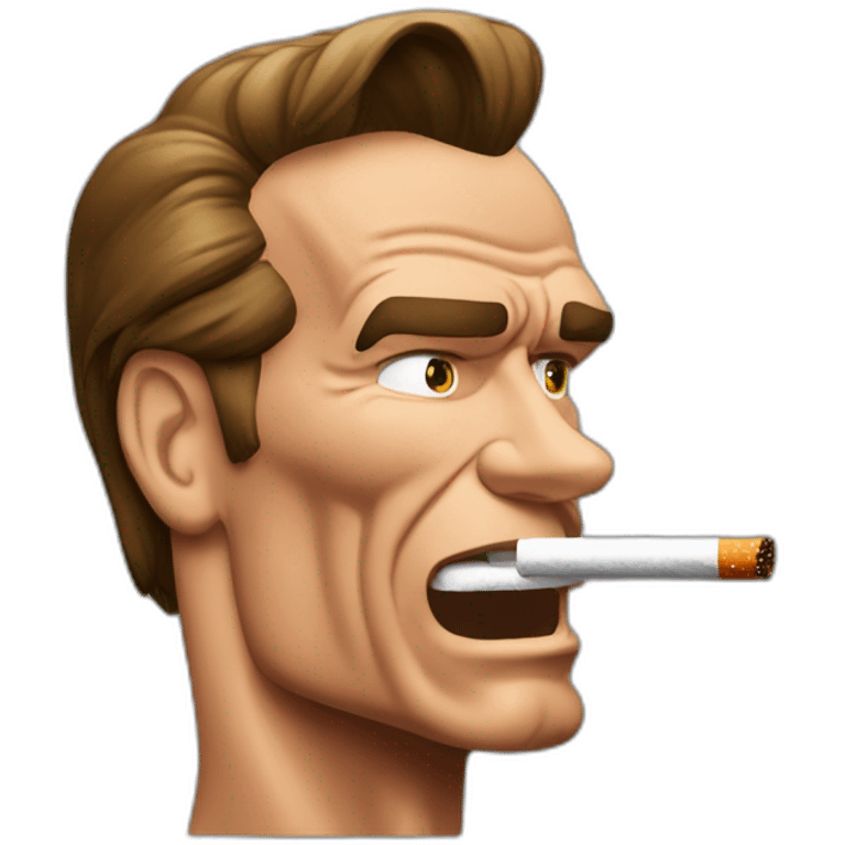 Arnold schwarzenegger en train de fumer un gros cigare emoji