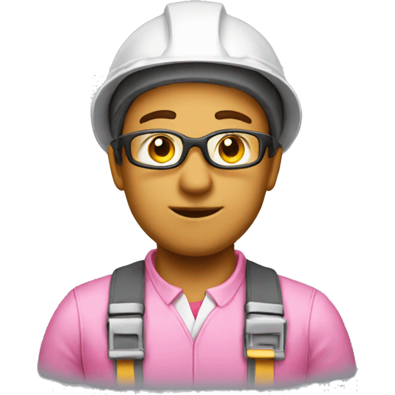 Pink engineer emoji