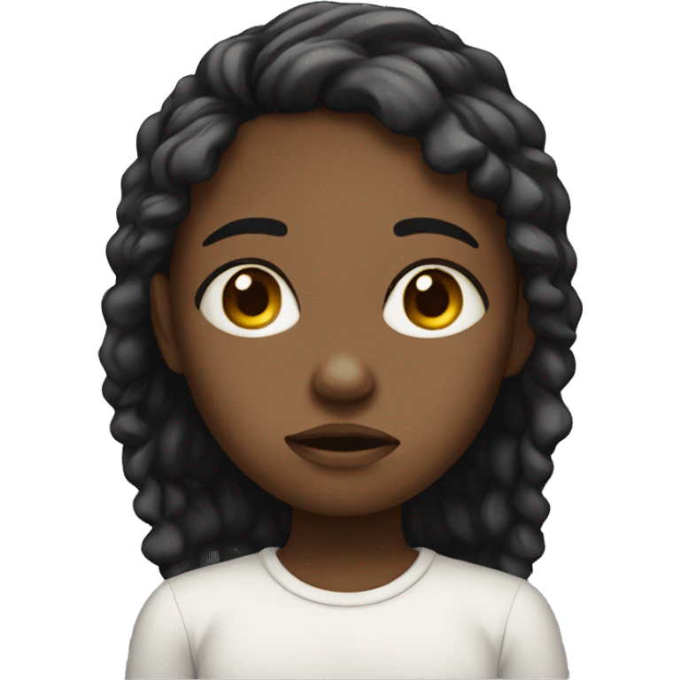 Sad face black girl  emoji