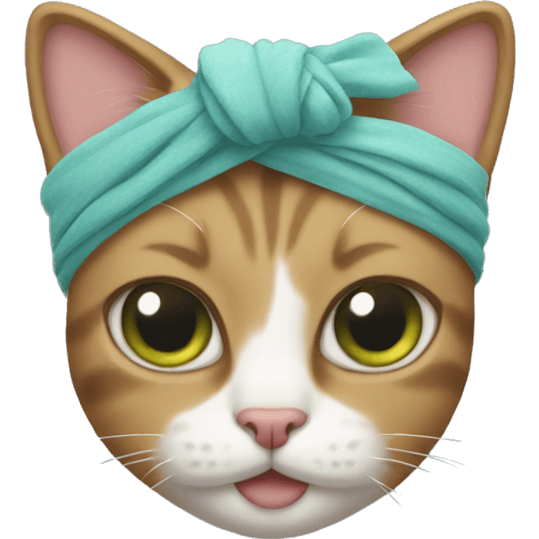 Cat wearing a headband  emoji