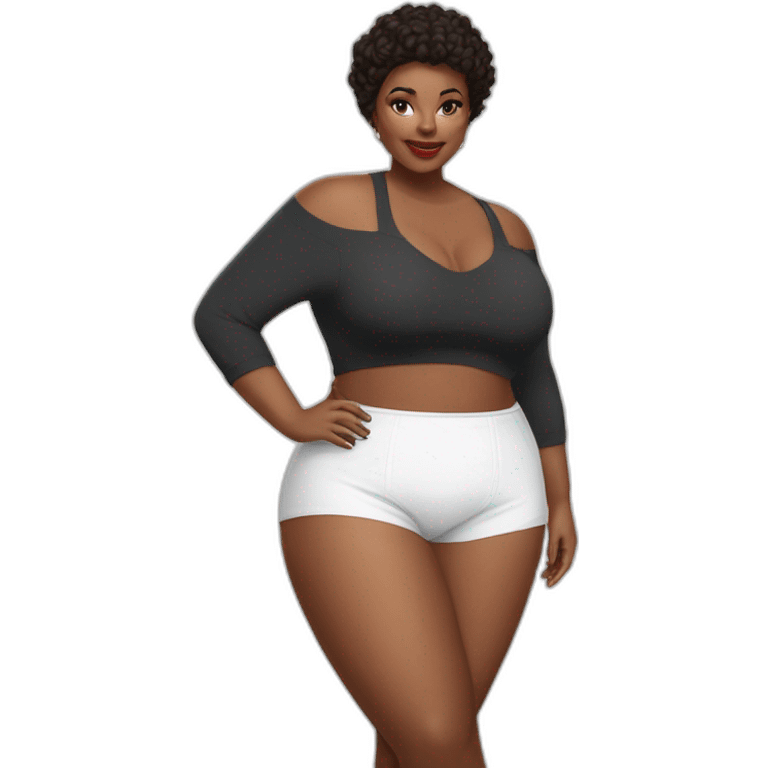 full-body-curvy-beauty-in-a-short-wide-skirt-hurricane-white-knickers emoji