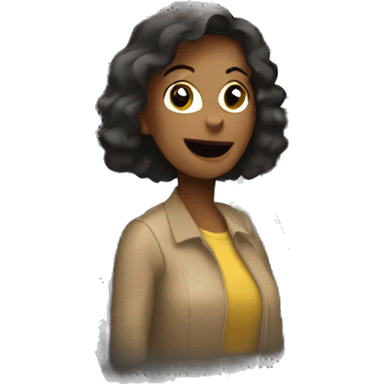 woman coming out of a car emoji