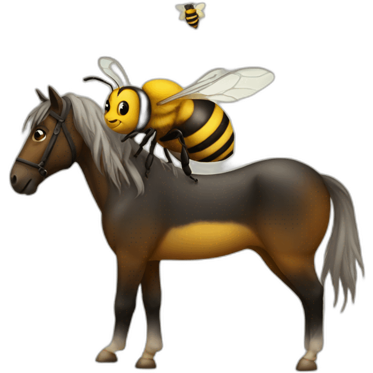 Bee and horse emoji