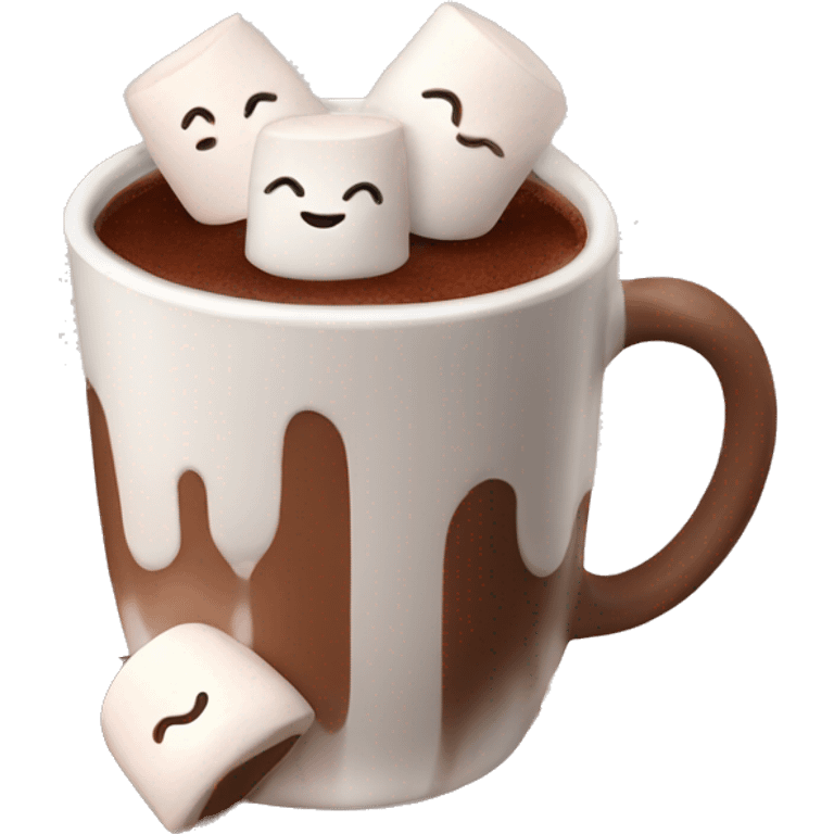 Hot chocolate with marshmallows  emoji