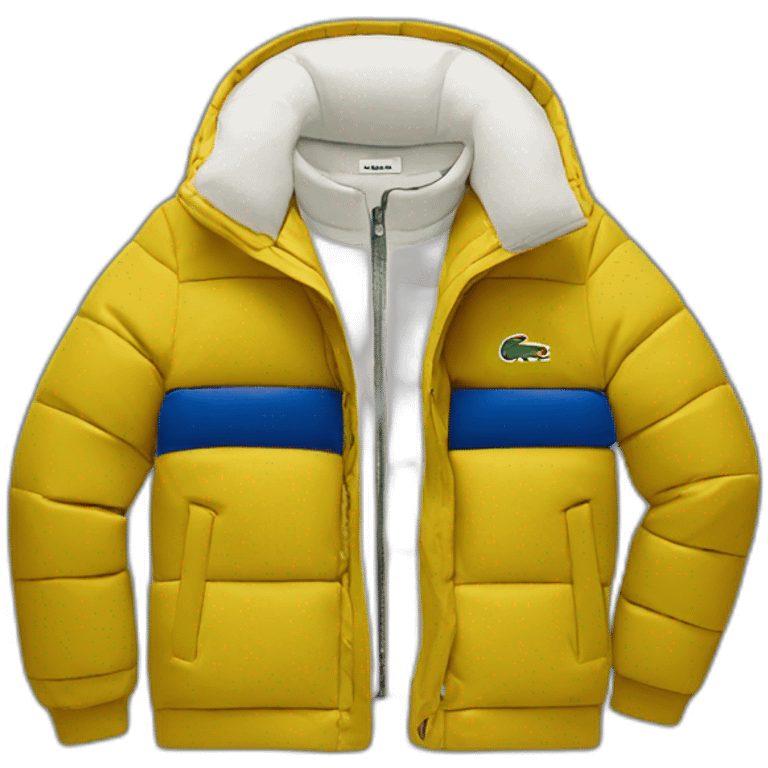 Lacoste puffer jacket emoji