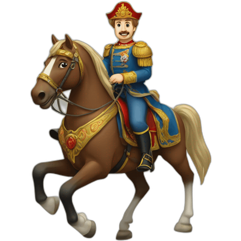 Romanov Peter Alekseevich riding a horse emoji