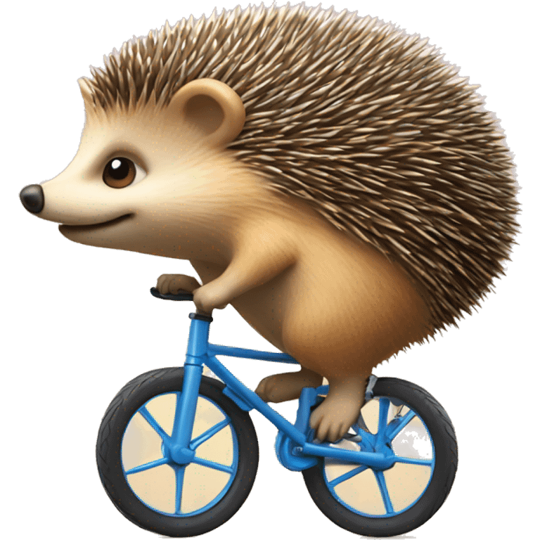 Hedgehog riding unicycle emoji