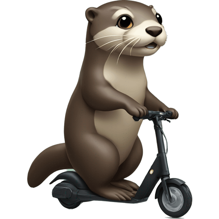 Otter on a electric scooter emoji