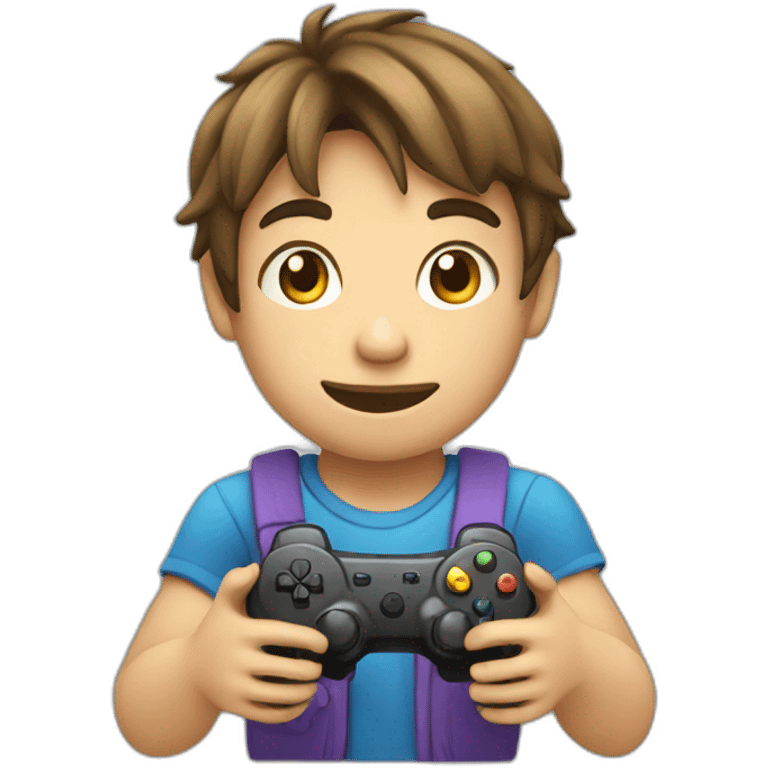 boy playing video games emoji