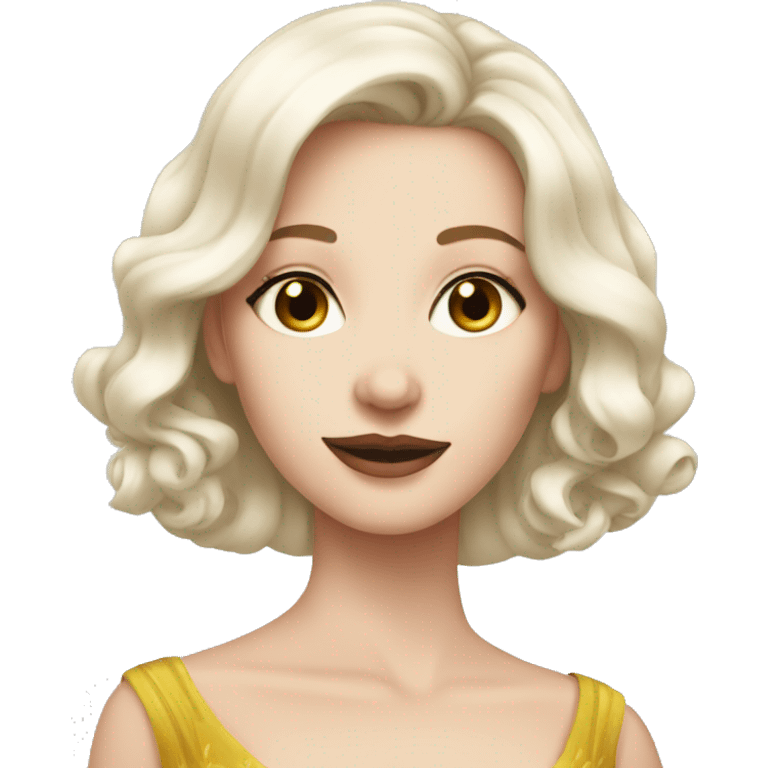 White-skinned beauty in dress emoji