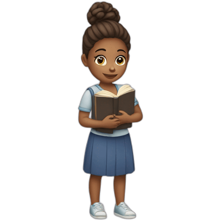 Girl with book emoji