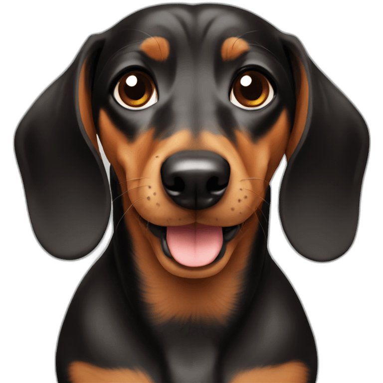 Dachshund cute emoji